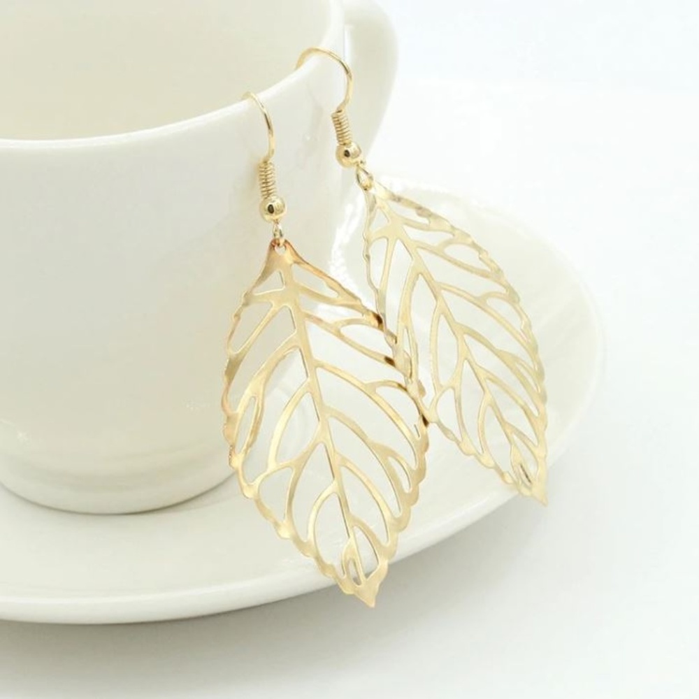 4 for $20 Leaf Earrings (Gold) - Picture 5 of 6